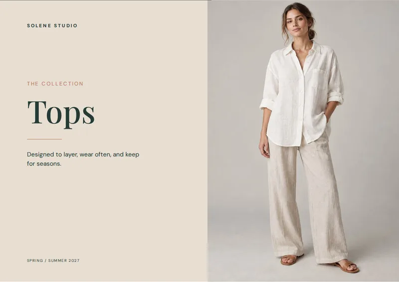 Wholesale Apparel Line Sheet Template — page 2