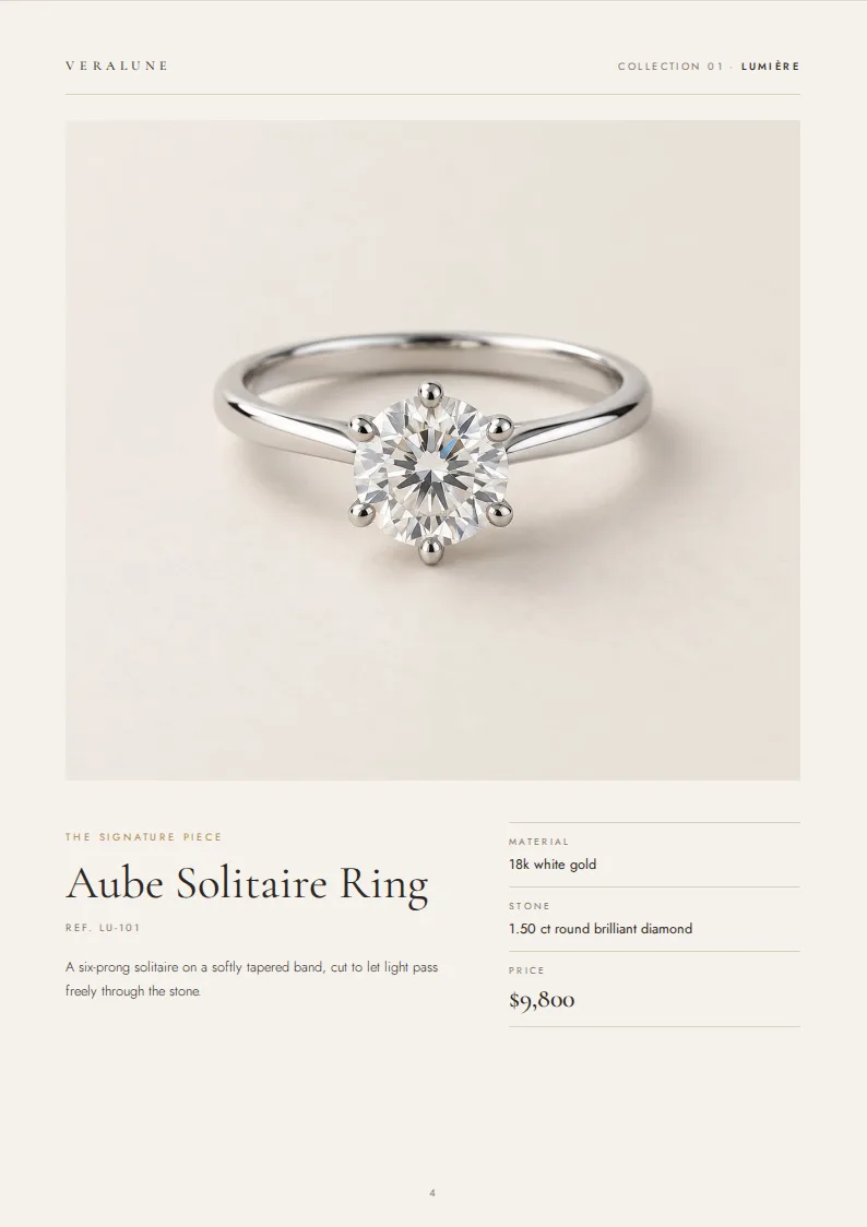 Fine Jewelry Product Catalog Template — page 4