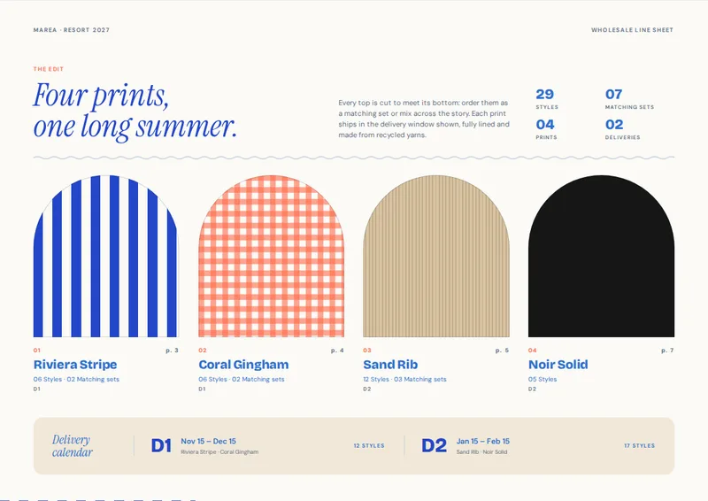 Swimwear Line Sheet Template — page 2