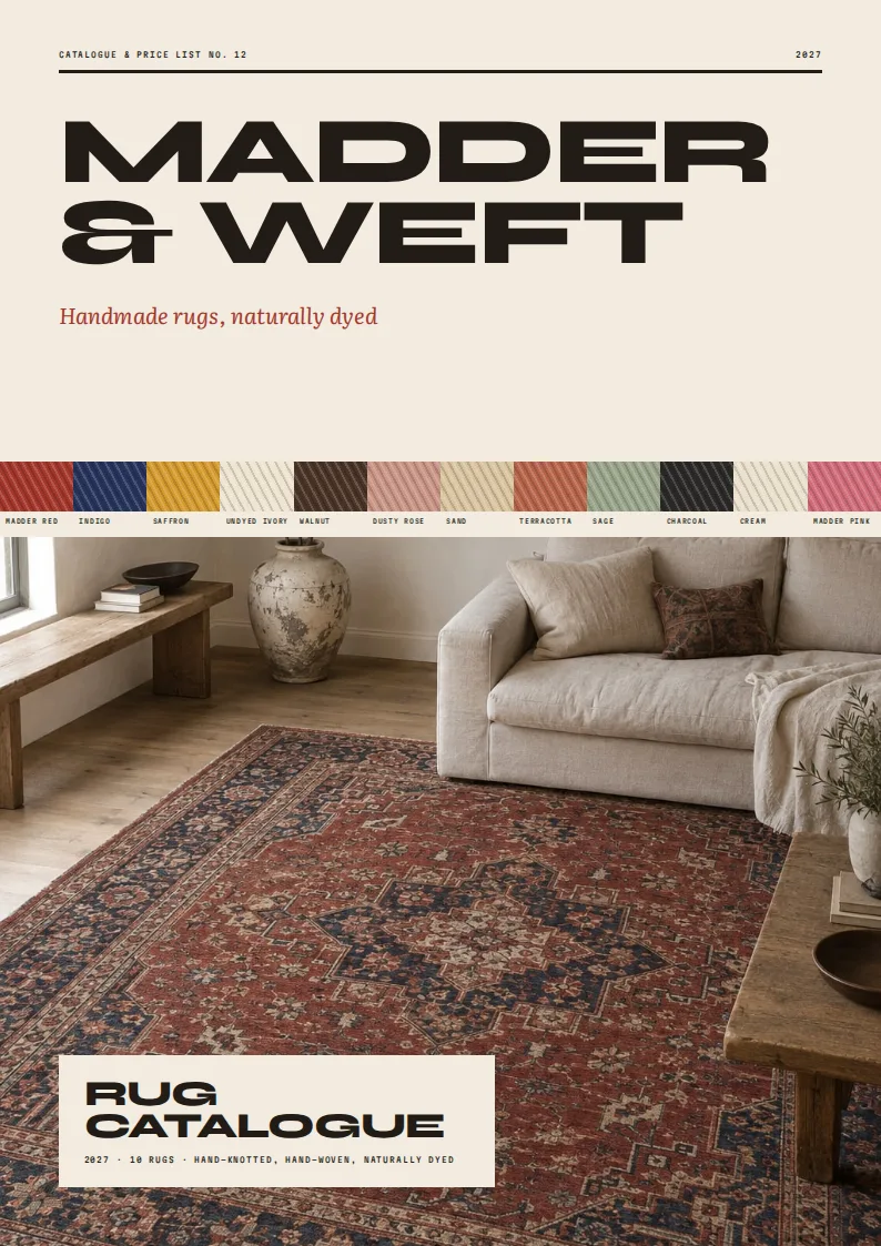 Rug Catalog Template — cover page